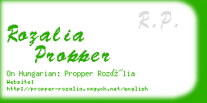 rozalia propper business card